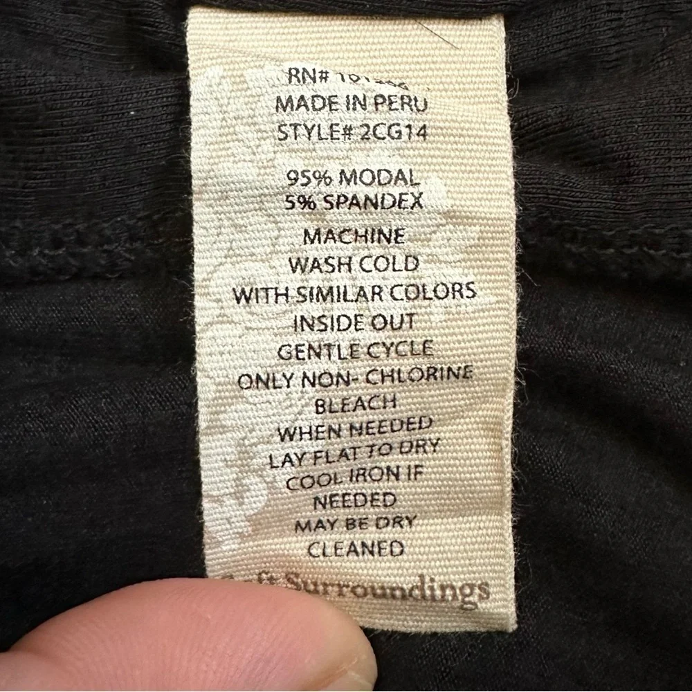 Soft Surroundings Black Criss-Cross Back Button Down Tunic Shirt, Sz Medium - Picture 12 of 13